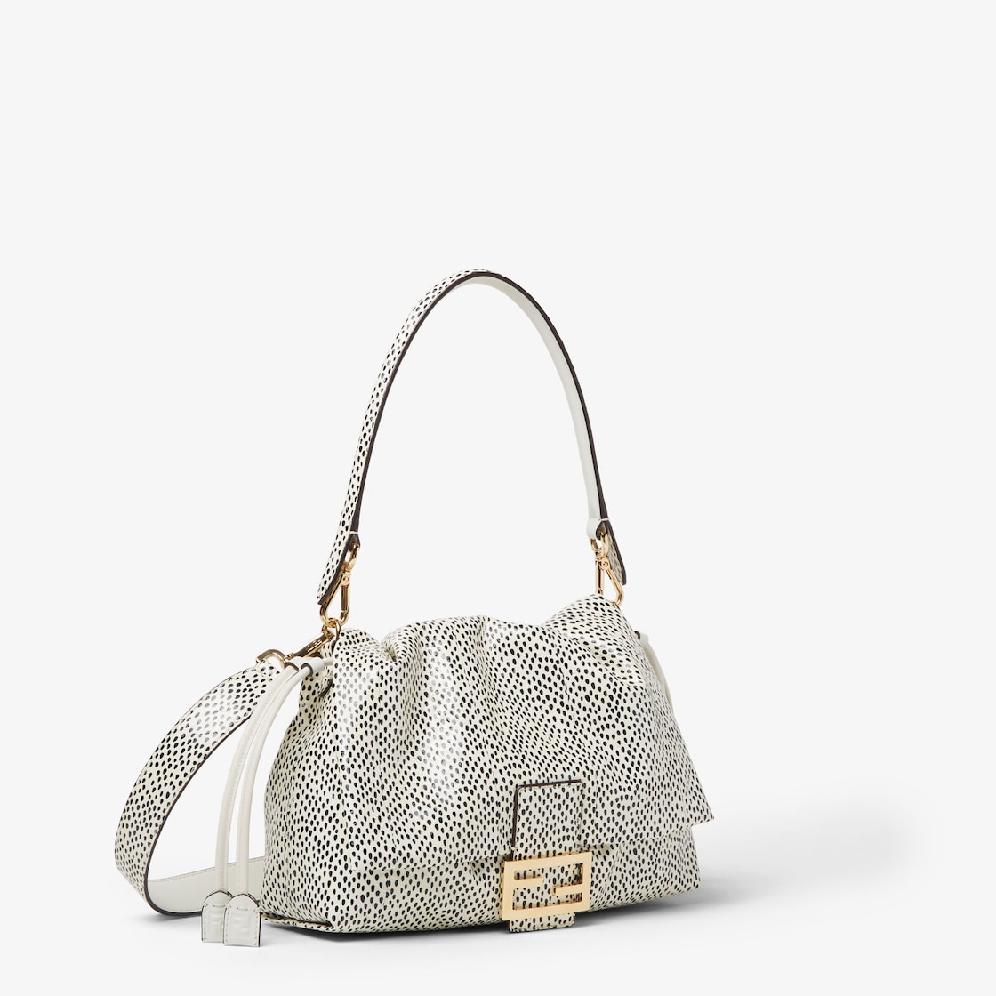 FENDI Mamma Baguette Medium White printed elaphe bag - Image 5